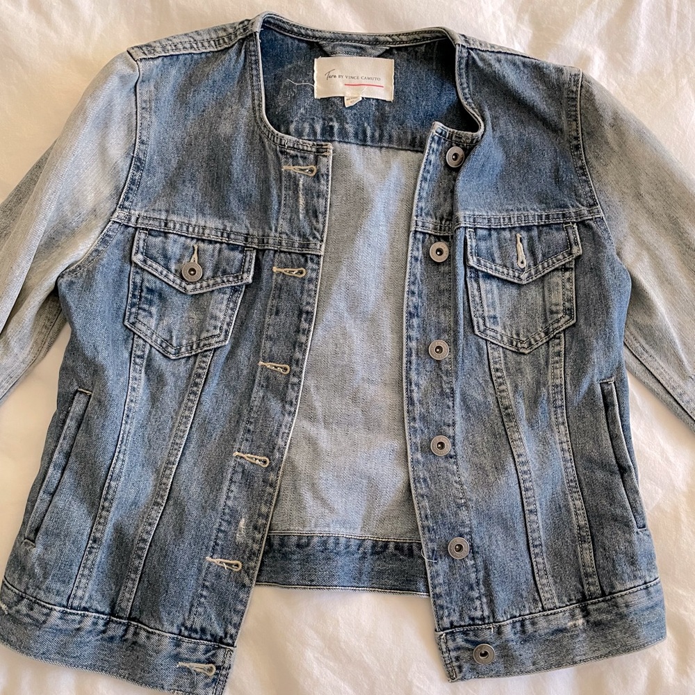 Vince Camuto Cropped Jean Jacket